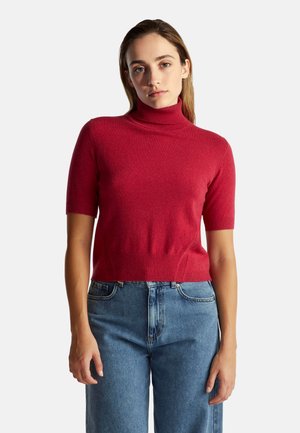SHORT SLEEVE TURTLENECK  - Camiseta básica - red