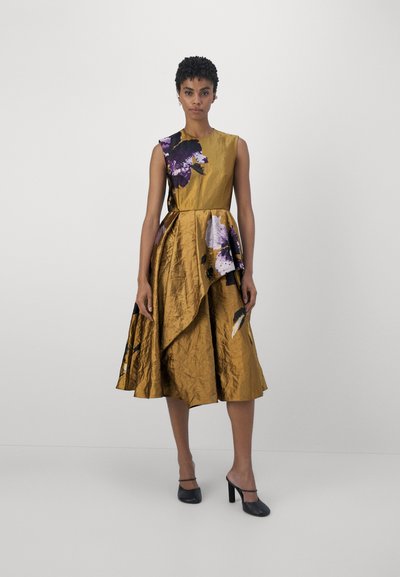 Erdem SLEEVELESS ASYMMETRICAL TIERED DRESS - Cocktail φόρεμα / Φόρεμα για πάρτι - gold