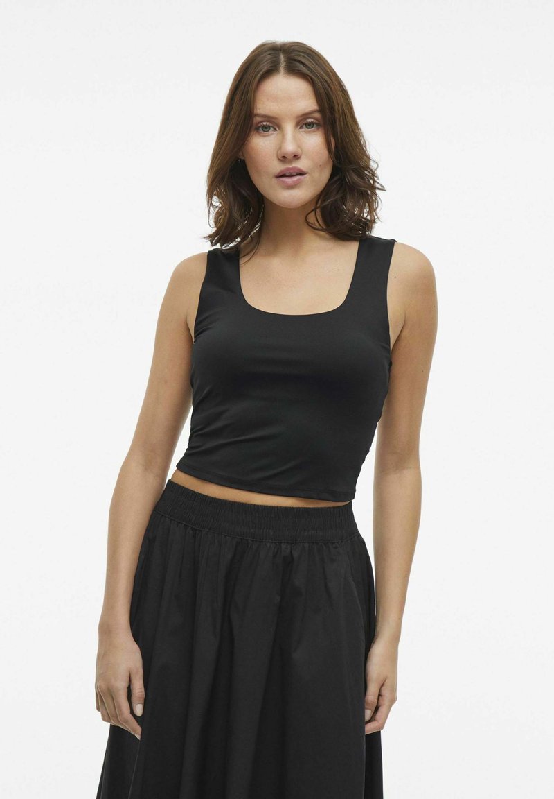 VILA Tank Cropped - Débardeur - black