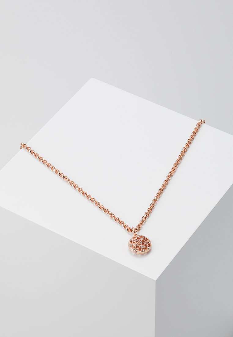SNÖ of Sweden MONROE SMALL ROUND PENDANT - Halskette - roségold-coloured