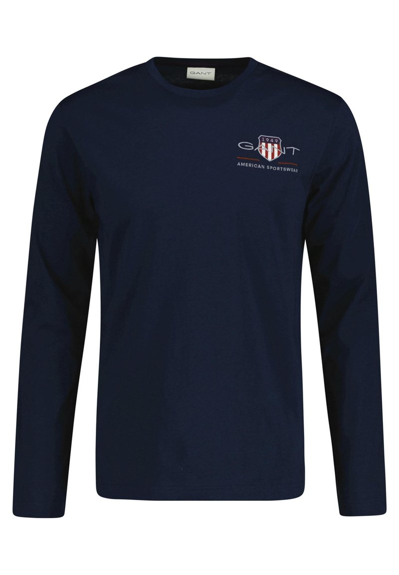 GANT MEDIUM ARCHIVE SHIELD - Top s dlhým rukávom - evening blue
