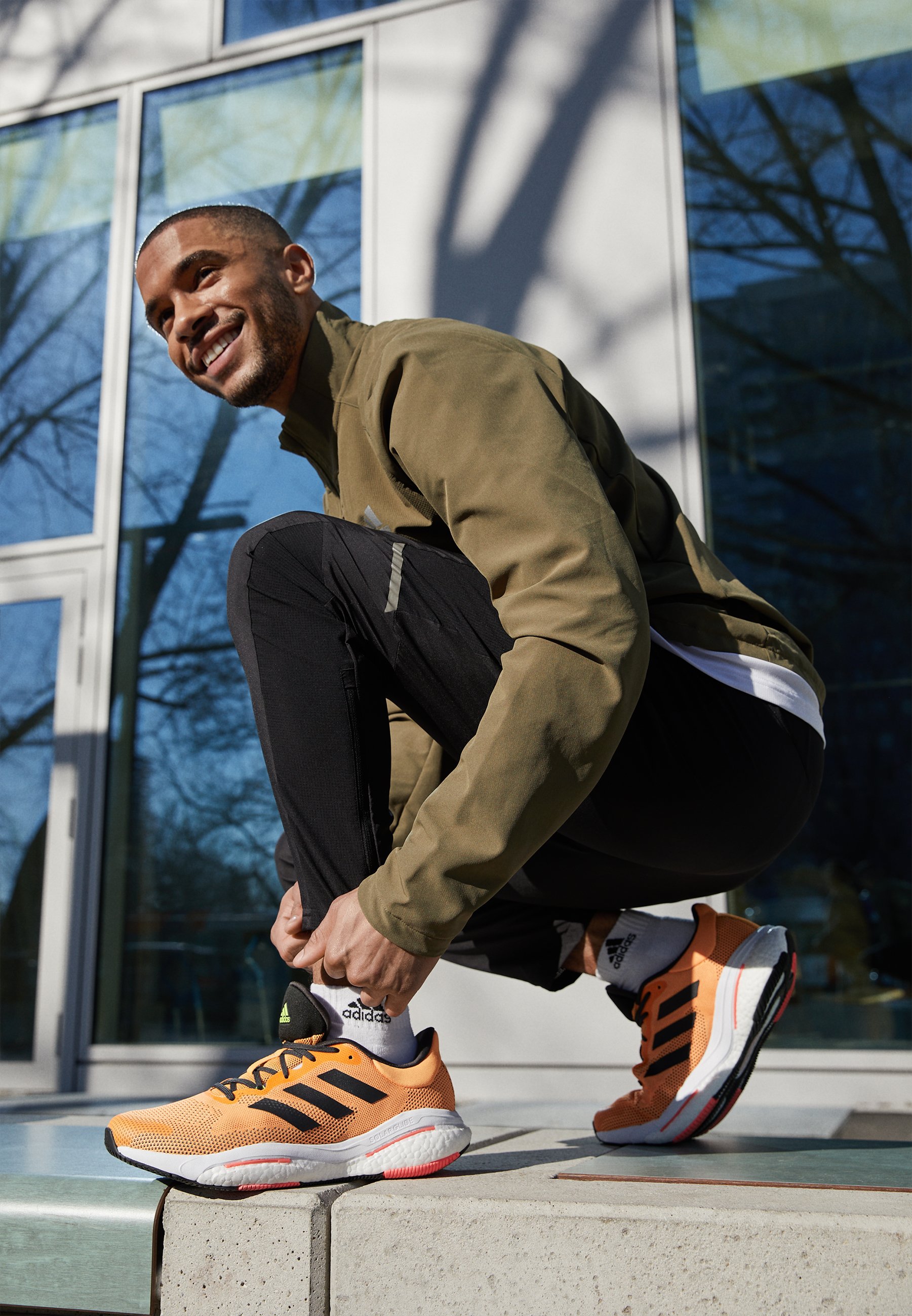 adidas Performance SOLAR GLIDE - Hardloopschoenen neutraal - orange/oranje  - Zalando.nl