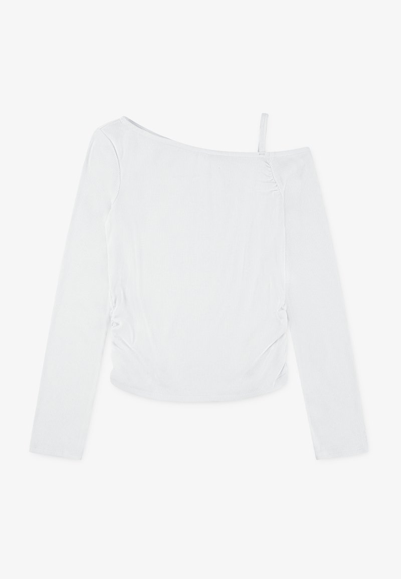 Abercrombie & Fitch RUCHED TOP - T-shirt à manches longues - bright white