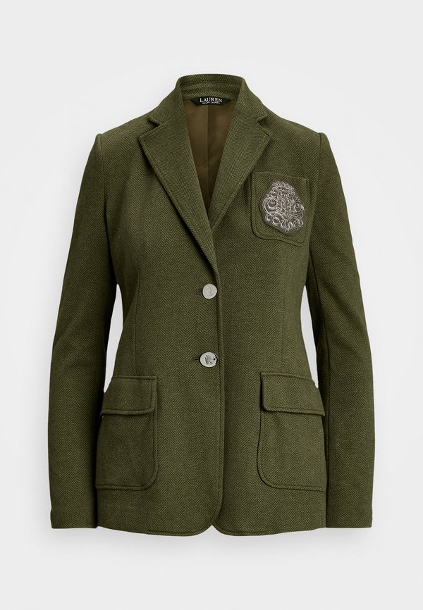 BULLION STRETCH COTTON JACQUARD BLAZER - Blazer - olive grove4