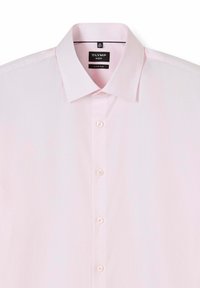 Chemise habillée pour homme couleur rose clair, coupe très ajustée, avec col pointu et boutons blancs, taille 40/15 3/4.