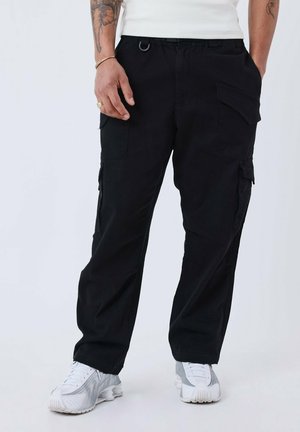TECHNIQUE - Pantalones cargo - noir