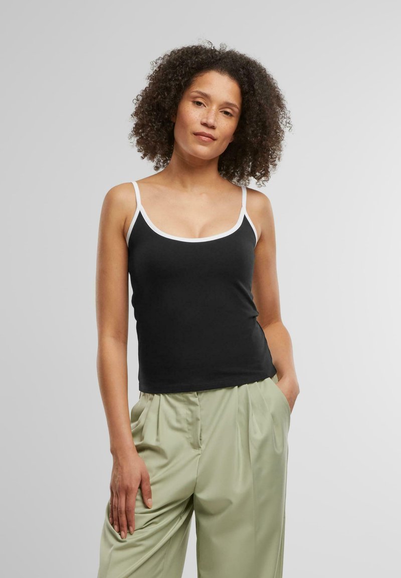 Urban Classics - CONTRAST BASIC 2-PACK - Topper - black white, Forstørre