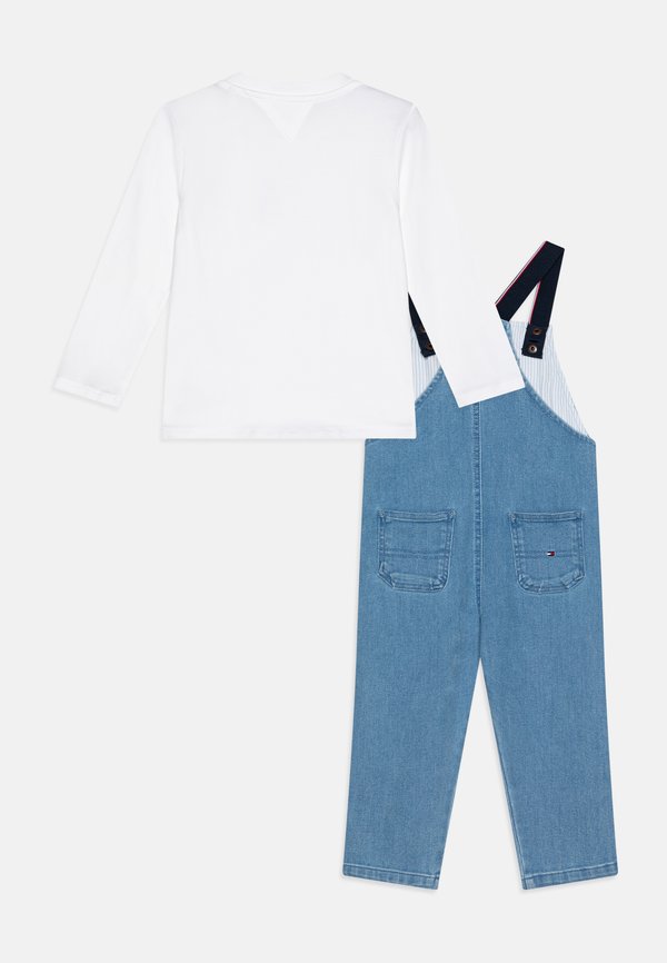 BABY DUNGAREE UNISEX SET - Long sleeved top - denim medium3