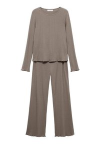 TWO-PIECE OPENWORK SET - Conjunto de pijama - brown