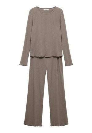 TWO-PIECE OPENWORK SET - Pigiama - brown
