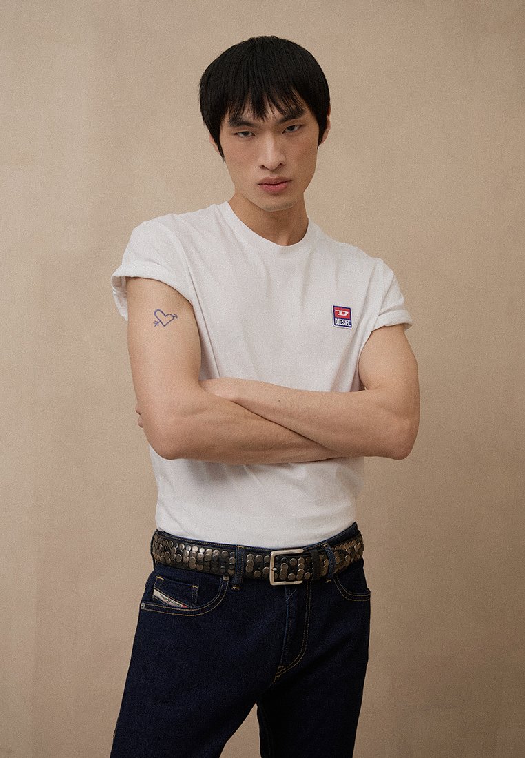 Diesel T-shirt basic wit Diesel T-shirt basic wit