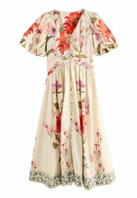 Next - REGULAR FIT - PUFF SLEEVE BUTTON DOWN - Kasdienė suknelė - ecru cream floral Miniatiūros vaizdas 1
