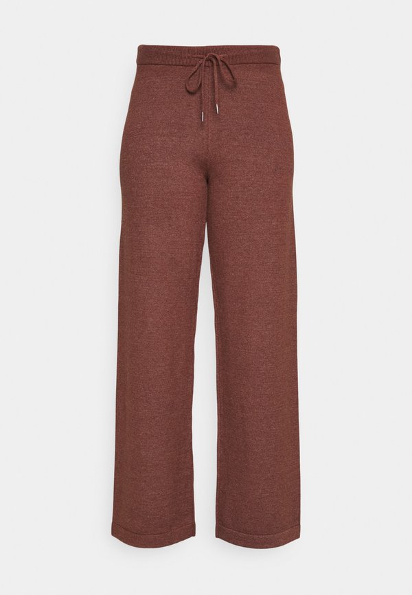 BYNONINA - Tracksuit bottoms - brunette melange2