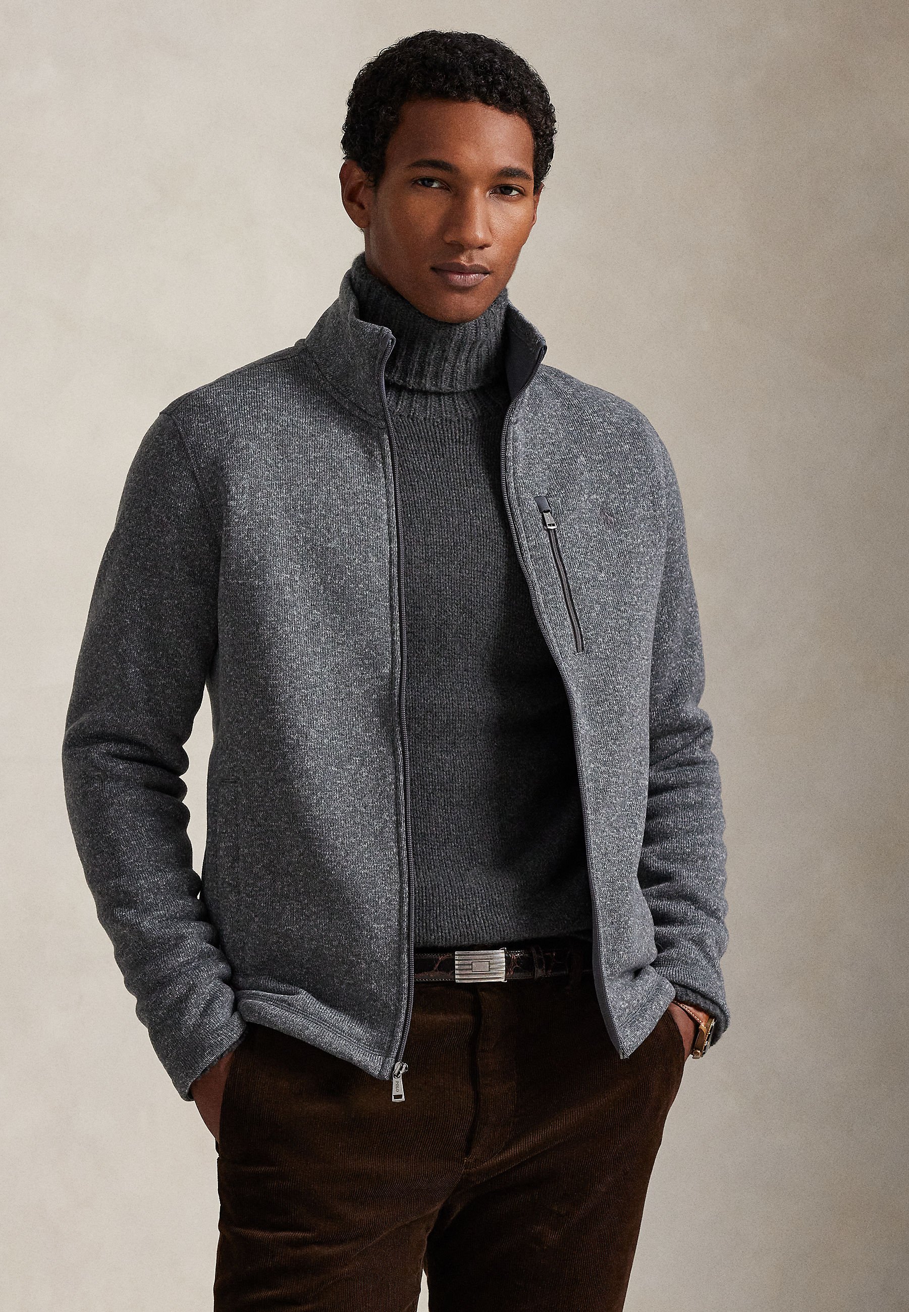 Polo Ralph Lauren CABLE-KNIT COTTON FULL-ZIP JUMPER - Cardigan