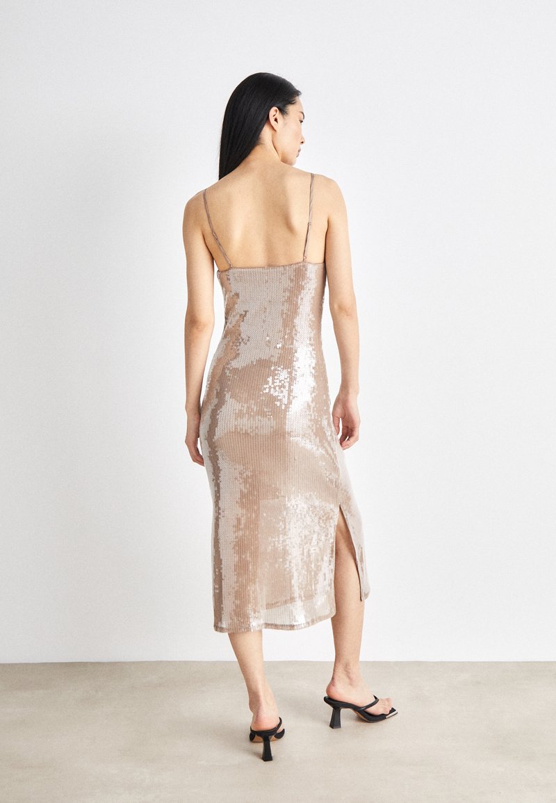 open lace back dress Luxury Feathers Nude Crystal Halter Neck Mini Evening Dresses SS312 –  Sharon Said main image 0