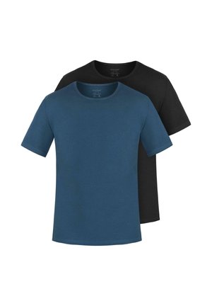 2 PACK - T-Shirt basic - marine/schwarz