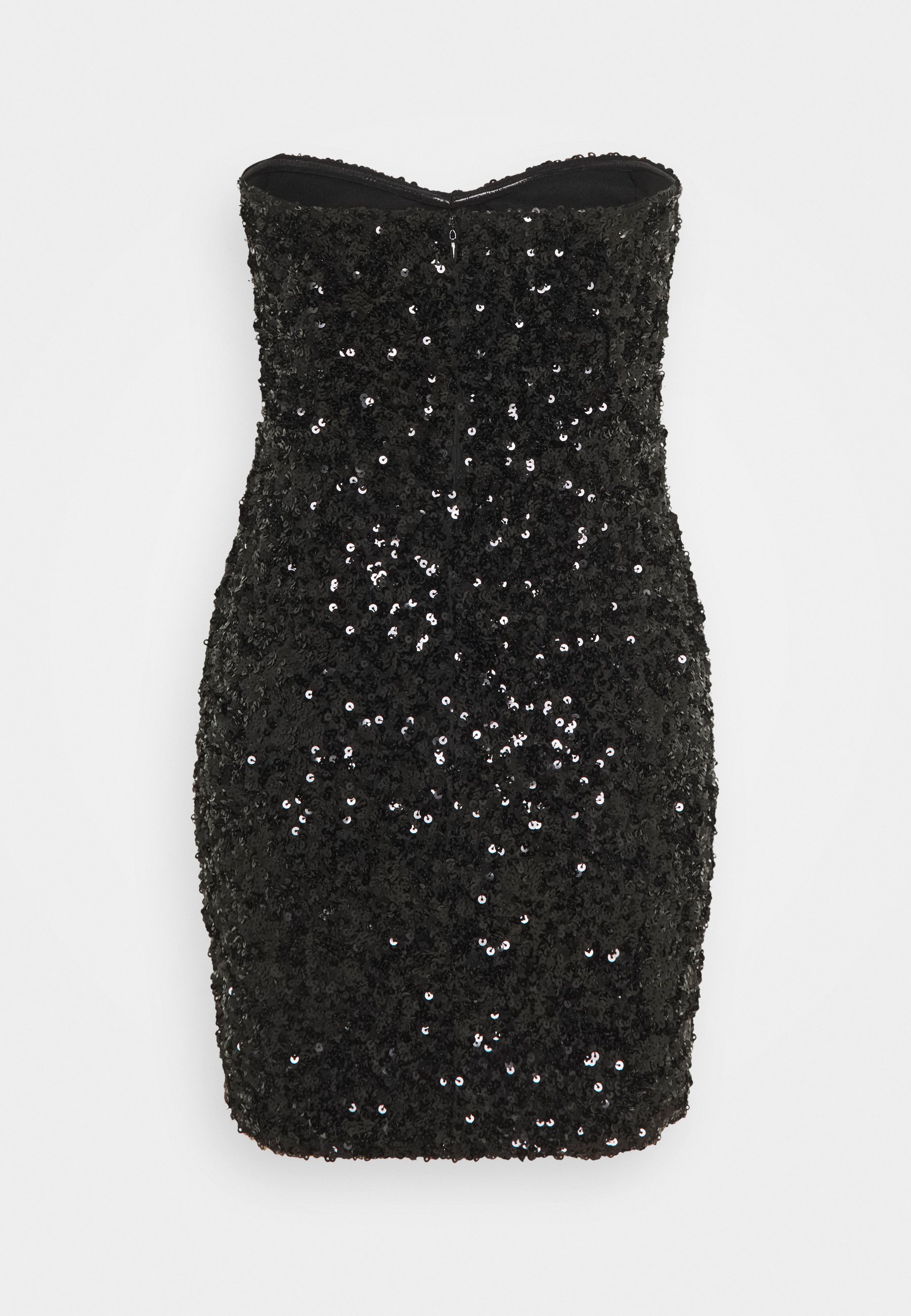 bandeau glitter dress