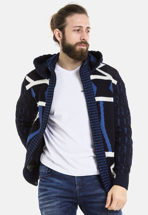 Brandit NORWEGER - Cardigan - navy/blu scuro Brandit NORWEGER - Cardigan - navy/blu scuro