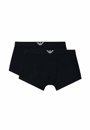 Due boxer neri da uomo con elastico in vita caratterizzati da un logo aquila a strisce bianche centrato su ogni elastico.