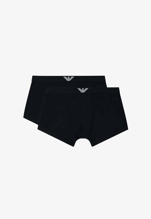 Due boxer neri da uomo con elastico in vita caratterizzati da un logo aquila a strisce bianche centrato su ogni elastico.