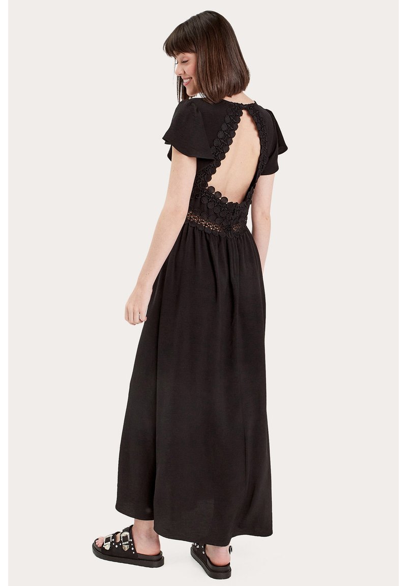 contour maxi dress Off-shoulder maxi dress w/ side slit BROWN / XS