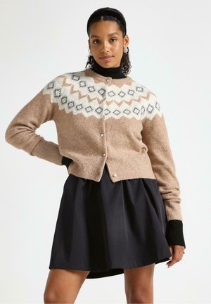 WITH GLITTER  - Cardigan - beige melange