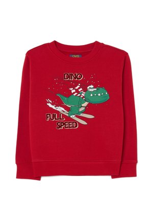 REGULAR FIT WITH CHRISTMAS PRINT - Sweatshirt - claret red