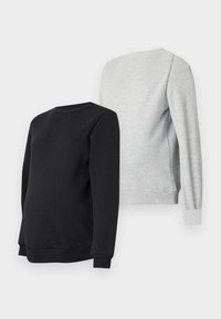 MATERNITY BASIC OVERSIZED 2 PACK - Sudadera - true black / grey