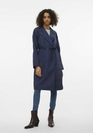 Vero Moda REVERSKRAGEN - Trenčkot - navy blazer