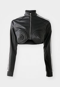 Jachetă din imitație de piele - black