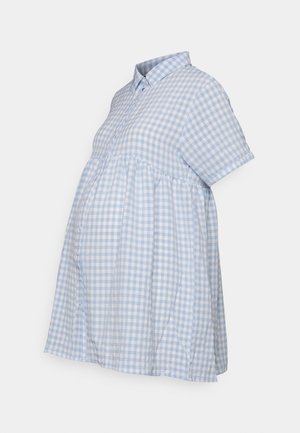 Cotton On Maternity MATERNITY FRIENDLY LOOSE SHORT SLEEVE DRESS - Φόρεμα ημέρας - light blue/white