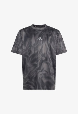 adidas Performance, JUNIOR SPI AOP TEE - T-shirt print - grey five black grey three
