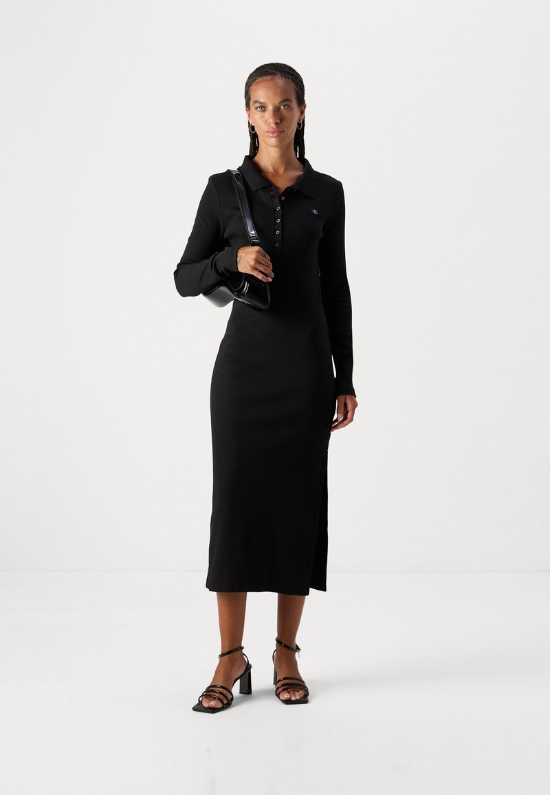 calvin klein black dress long sleeve Calvin Klein Womens Butter Pull-On Long Sleeve Dress – ShopCGX