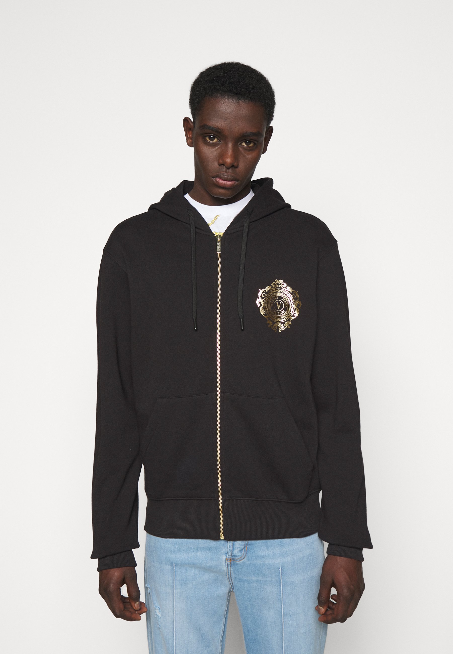 Versace Jeans Couture Felpa con zip - black/nero - Zalando.it