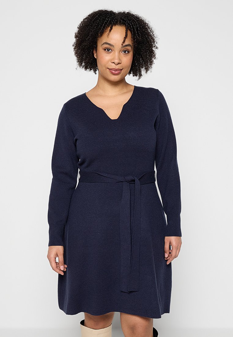 Apart Gebreide jurk donkerblauw