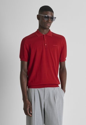 SHORT SLEEVES REGULAR FIT - Polo - dark red