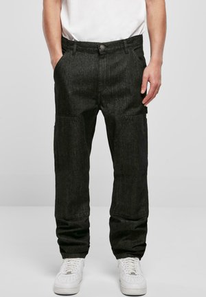 DOUBLE - Straight leg jeans - realblack washed