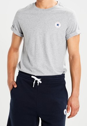 T-shirt med print - mottled light grey
