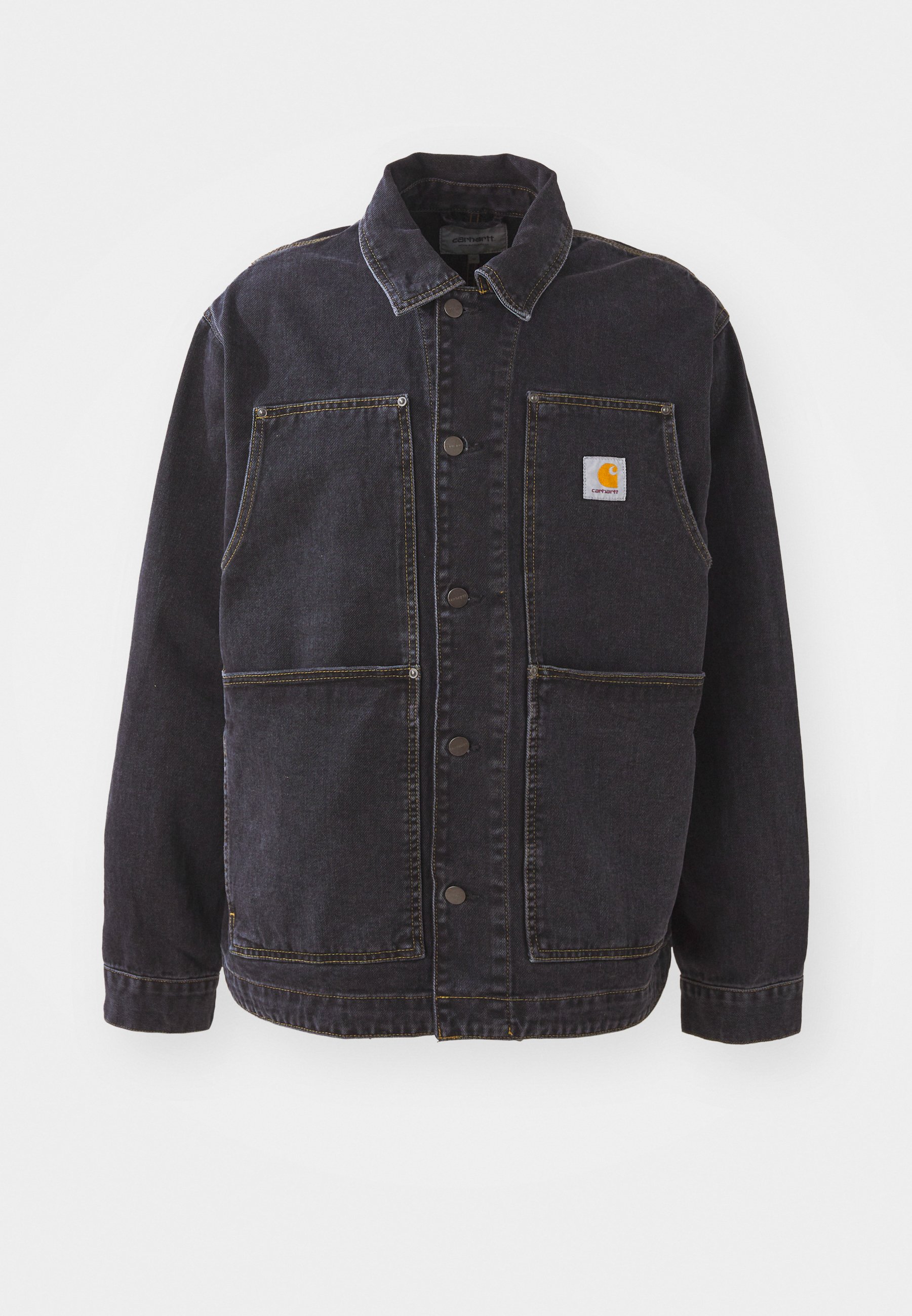 わ*わ様 Carhartt wip DOUBLE FRONT JACKET Carhartt WIP DOUBLE FRONT JACKET - Denim jacket - black stone