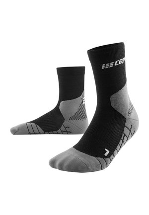 LIGHT MERINO HIKING COMPRESSION SOCKS MID CUT WOMEN - MADE IN GERMANY - Chaussettes de sport - black