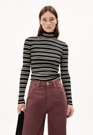 ALAANIA STR - Jumper - black/oatmilk