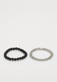 2 PACK - Armbånd - silver-coloured/black