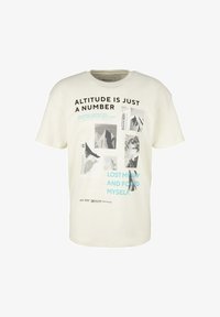 TOM TAILOR Denim T-Shirt Donna Bianca Casual Stampa Stelle (IT TOM TAILOR Denim T-Shirt Donna Bianca Casual Stampa Stelle (IT