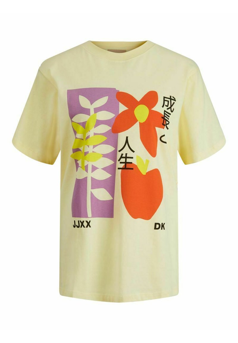Damen T-Shirts | JJXX JXEDITH RELAXED TEE T-Shirt print pastel yellow/gelb - MF17480 Damen T-Shirts | JJXX JXEDITH RELAXED TEE T-Shirt print pastel yellow/gelb - MF17480