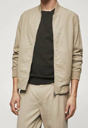 Felpa con zip - beige