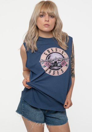Paradiso Clothing GUNS N' ROSES BAND LOGO MUSCLE - Top - blue