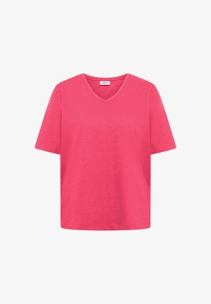 Cecil, BASIC T-SHIRT MIT V-NECK - Basic T-shirt - geranium red