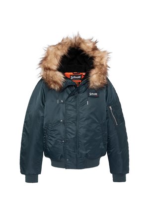 Schott BLOUSON SNORKEL N2B NOIR À CAPUCHE, COUPE OVERSIZE - Giacca invernale - bleu marine