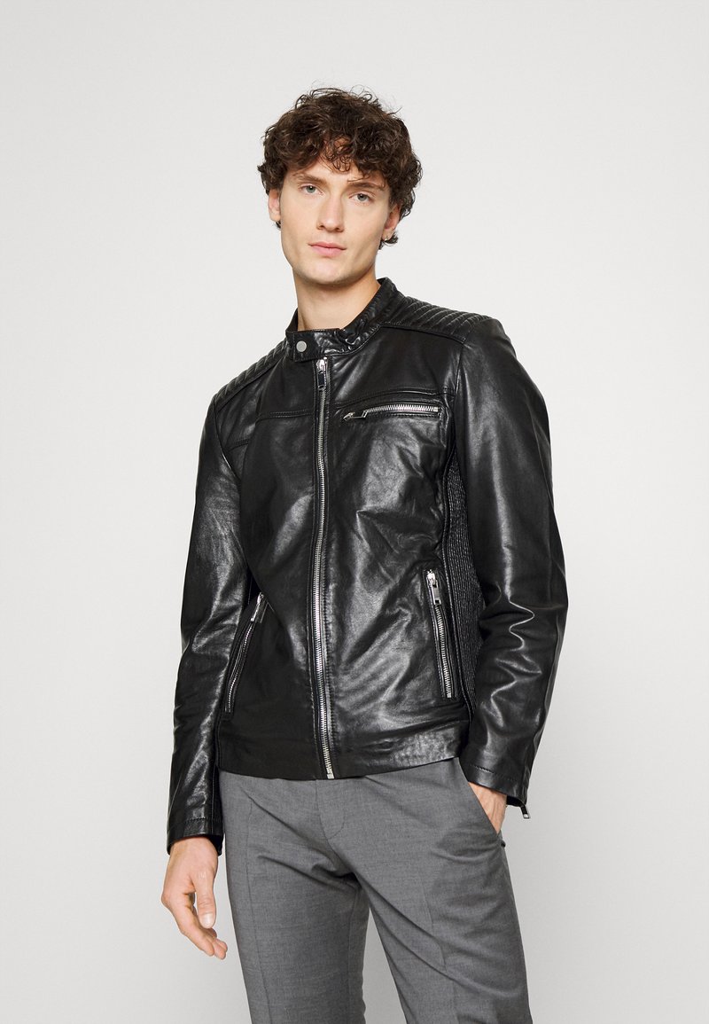 Freaky Nation Leather jacket - black - Zalando.co.uk