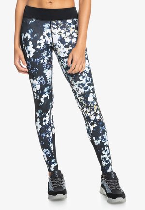 BIG GEL PANTS - Leggings - true black black flowers